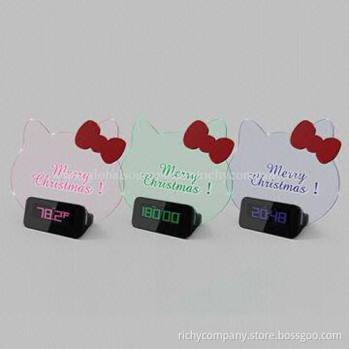 Talking desk clock with popular cartoon character design